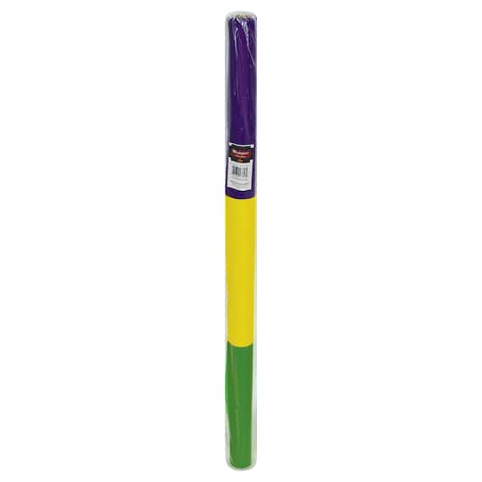 Beistle 40" x 100ft. Mardi Gras Plastic Table Roll